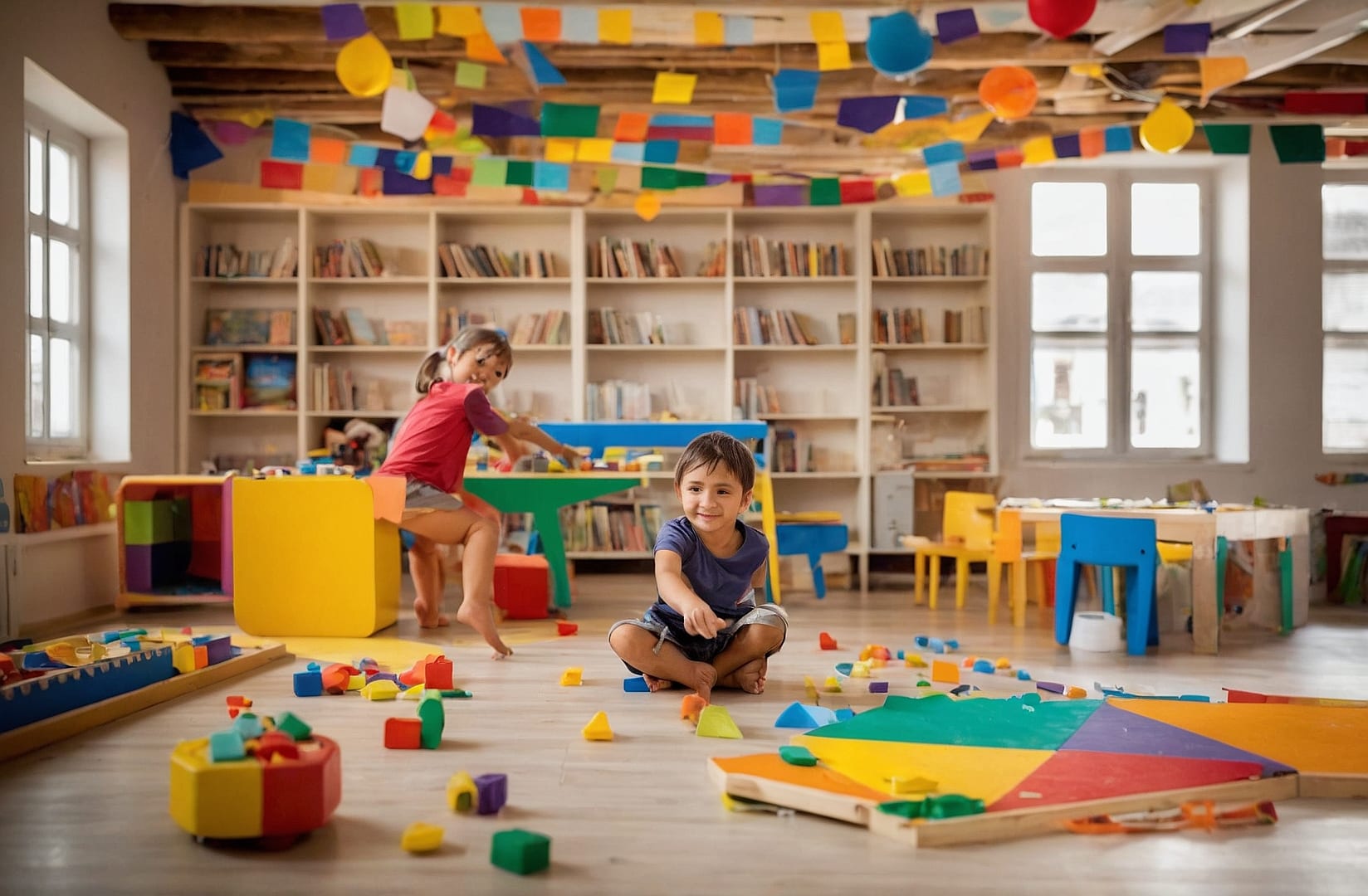 Niña concentrada en un juego